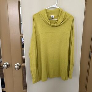 Cabi‎ Womens Medium Yellow Mock Neck Turtleneck Pullover Style# 4193